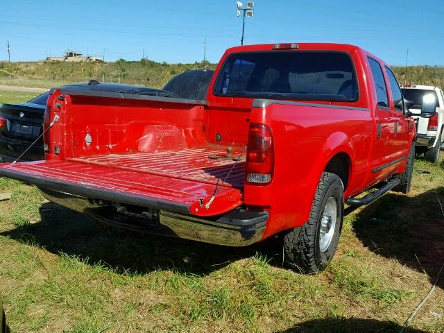 3FTNW20L5YMA74646 - 2000 FORD F250 RED photo 4