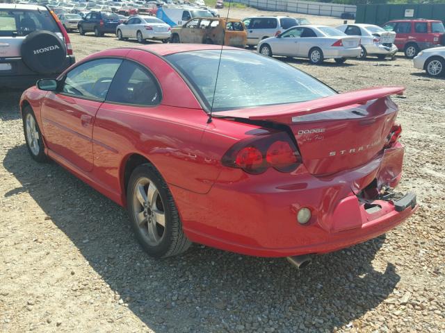 4B3AG52H53E183323 - 2003 DODGE STRATUS R/ RED photo 3