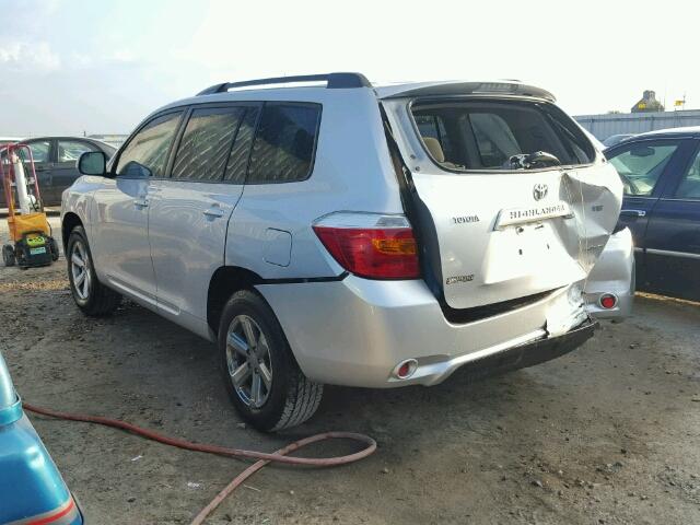 JTEES41A982081946 - 2008 TOYOTA HIGHLANDER SILVER photo 3