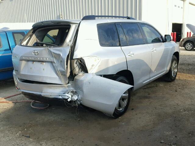 JTEES41A982081946 - 2008 TOYOTA HIGHLANDER SILVER photo 4