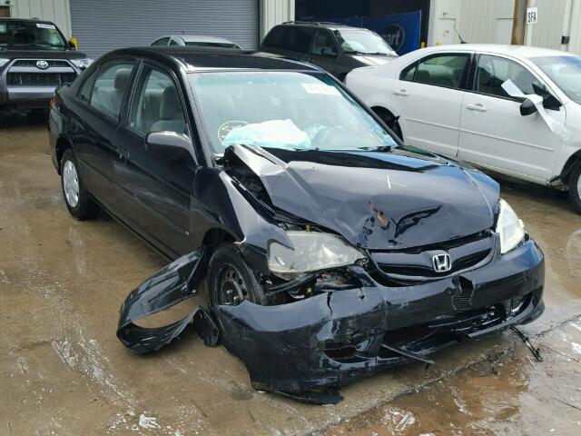 1HGES16375L018106 - 2005 HONDA CIVIC BLACK photo 1