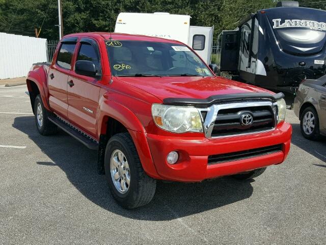 5TEJU62NX7Z418290 - 2007 TOYOTA TACOMA DOU RED photo 1