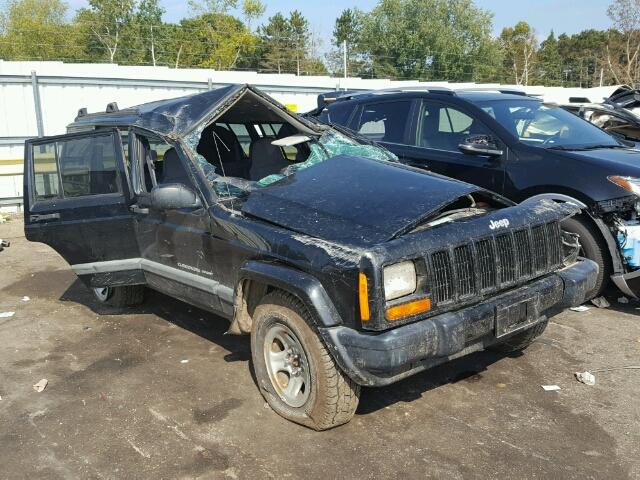 1J4FF48S31L536148 - 2001 JEEP CHEROKEE BLACK photo 1