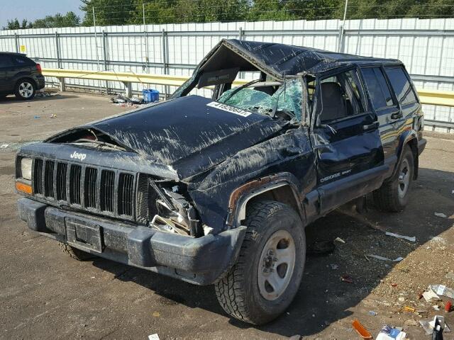 1J4FF48S31L536148 - 2001 JEEP CHEROKEE BLACK photo 2