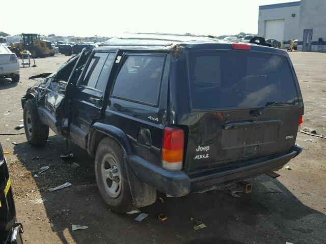 1J4FF48S31L536148 - 2001 JEEP CHEROKEE BLACK photo 3