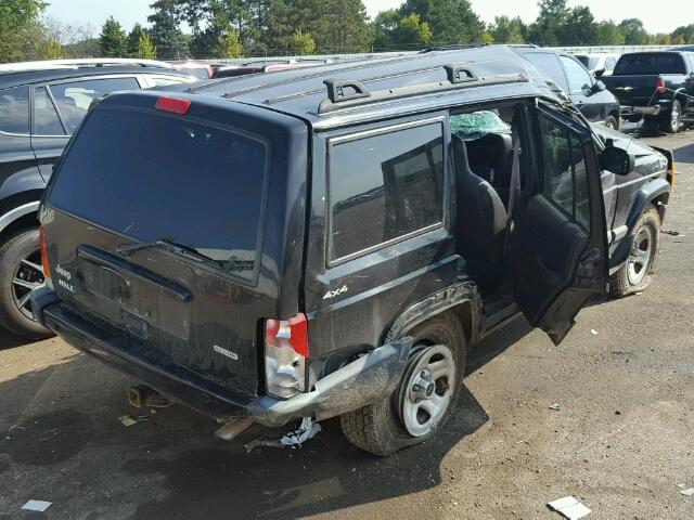 1J4FF48S31L536148 - 2001 JEEP CHEROKEE BLACK photo 4