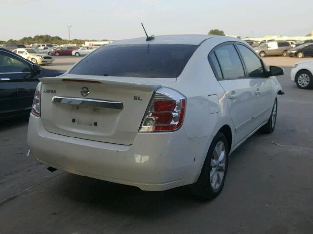 3N1AB6AP9CL661517 - 2012 NISSAN SENTRA 2.0 WHITE photo 4