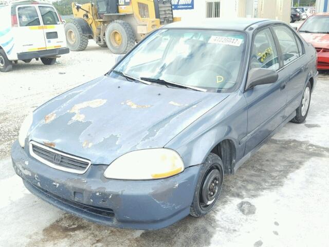 1HGEJ6620TL001698 - 1996 HONDA CIVIC DX TEAL photo 2