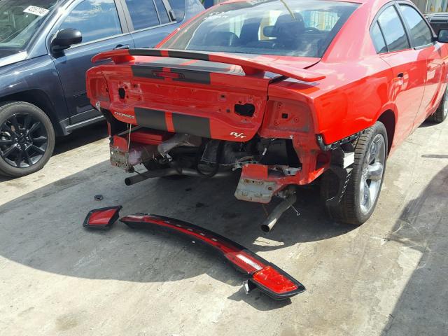 2C3CDXCT0EH135342 - 2014 DODGE CHARGER R/ RED photo 9