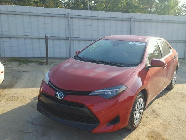 5YFBURHE3HP722307 - 2017 TOYOTA COROLLA L RED photo 2