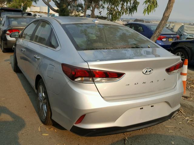 5NPE34AF2JH597521 - 2018 HYUNDAI SONATA SPO SILVER photo 3