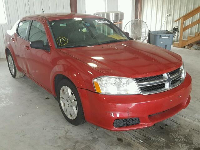 1C3CDZAG7EN165656 - 2014 DODGE AVENGER SE RED photo 1