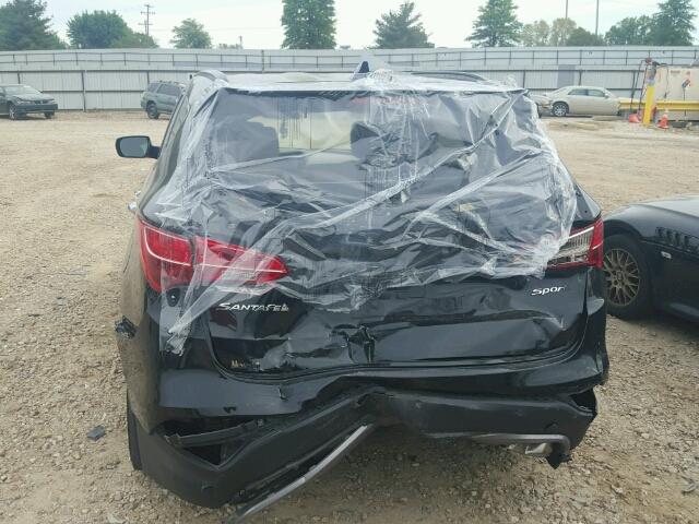 5XYZU3LB6DG108634 - 2013 HYUNDAI SANTA FE S BLACK photo 9