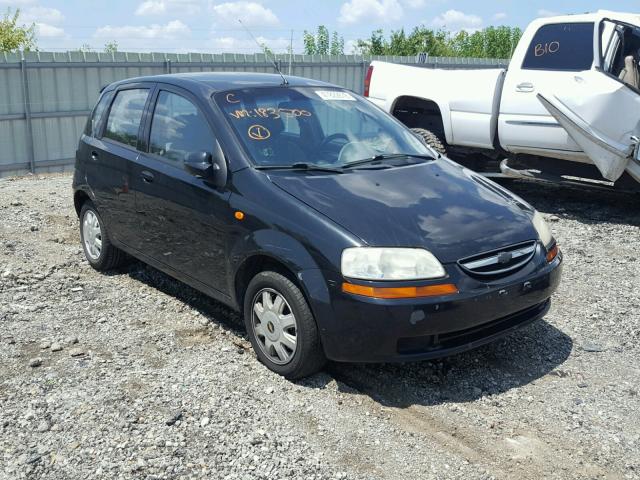 KL1TJ62604B183500 - 2004 CHEVROLET AVEO LS BLACK photo 1