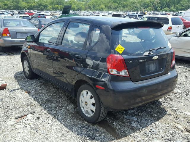 KL1TJ62604B183500 - 2004 CHEVROLET AVEO LS BLACK photo 3