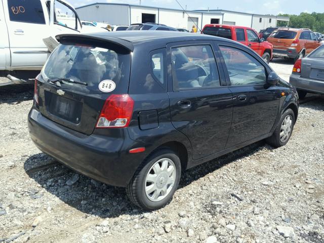 KL1TJ62604B183500 - 2004 CHEVROLET AVEO LS BLACK photo 4