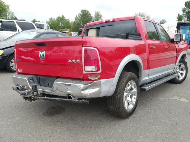 1C6RR7NT4HS594334 - 2017 RAM 1500 LARAM RED photo 4