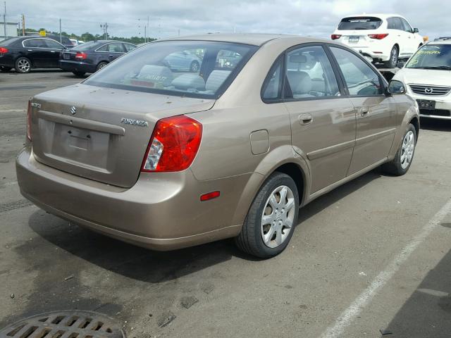 KL5JD56Z85K123851 - 2005 SUZUKI FORENZA S BEIGE photo 4