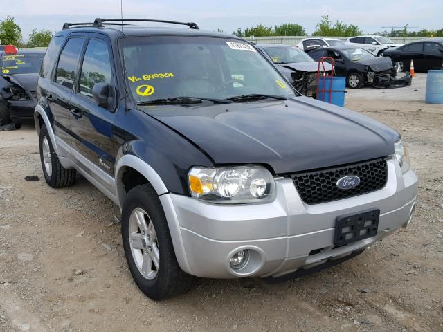 1FMCU96H26KB49201 - 2006 FORD ESCAPE HEV BLACK photo 1