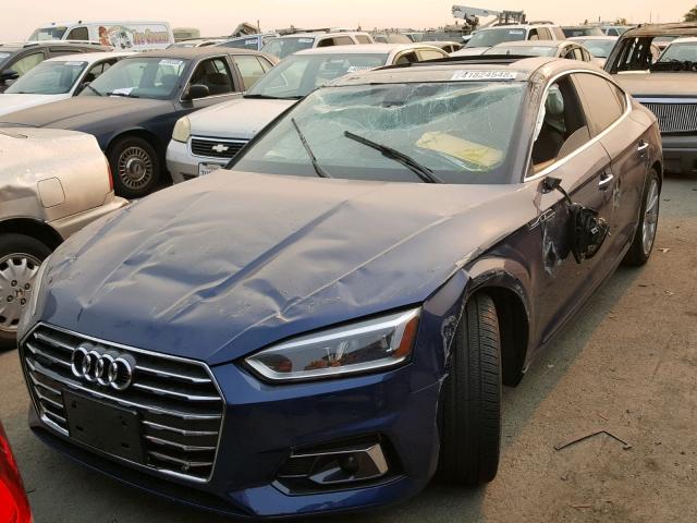 WAUCNDF50JA010433 - 2018 AUDI A5 PRESTIG BLUE photo 2