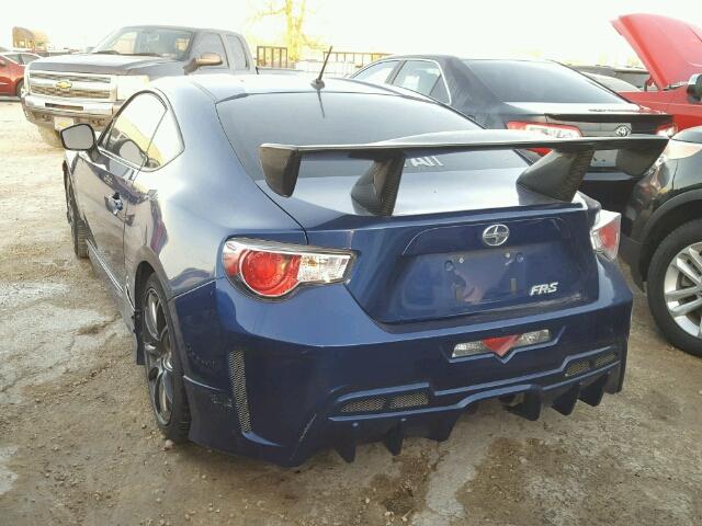 JF1ZNAA14D2705373 - 2013 TOYOTA SCION FR-S BLUE photo 3