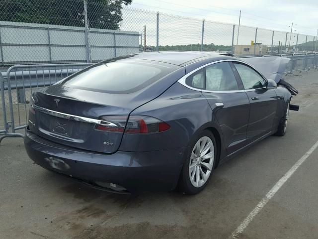 5YJSA1E20HF178896 - 2017 TESLA MODEL S GRAY photo 4