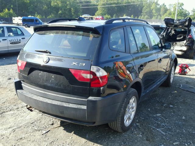 WBXPA73494WC38022 - 2004 BMW X3 2.5I BLACK photo 4