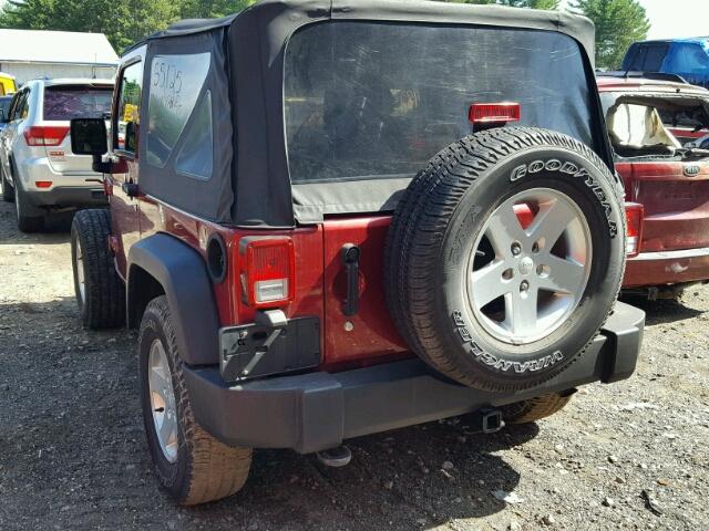 1J4AA2D15BL603361 - 2011 JEEP WRANGLER S RED photo 3