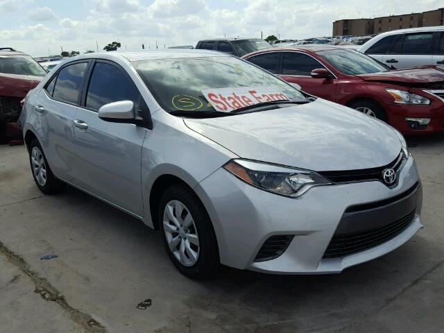 5YFBURHE4GP527489 - 2016 TOYOTA COROLLA L SILVER photo 1