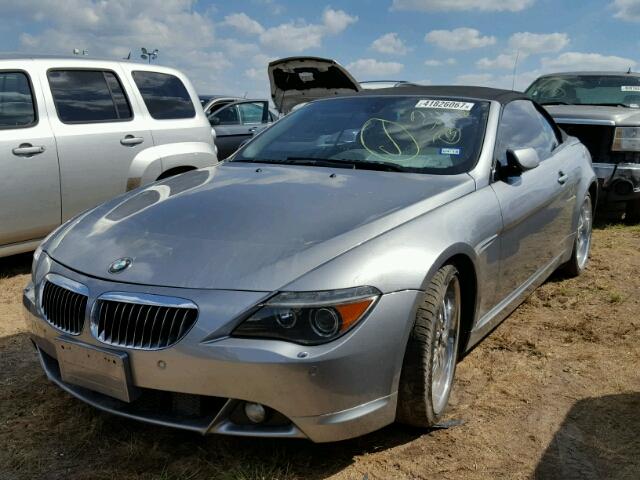 WBAEK73445B328523 - 2005 BMW 645 SILVER photo 2