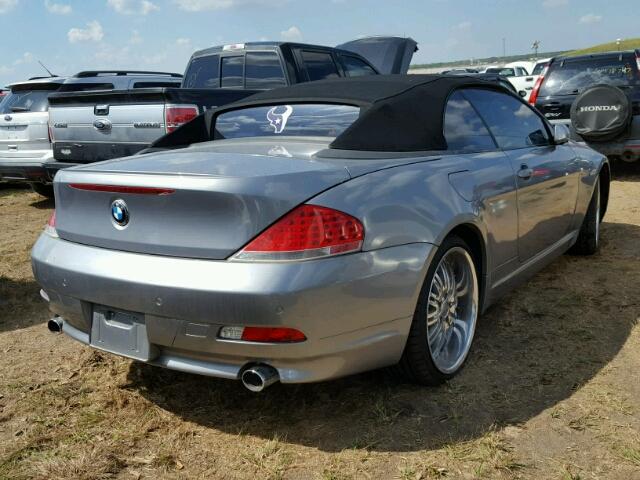 WBAEK73445B328523 - 2005 BMW 645 SILVER photo 4