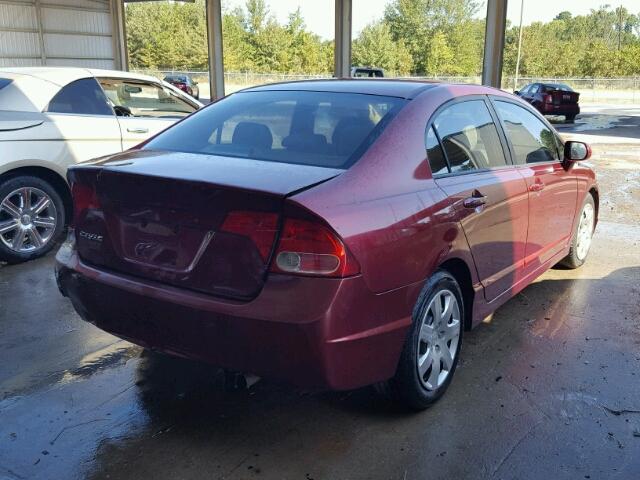 1HGFA16567L112375 - 2007 HONDA CIVIC BURGUNDY photo 4