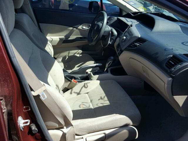 19XFB2F56CE043711 - 2012 HONDA CIVIC MAROON photo 5