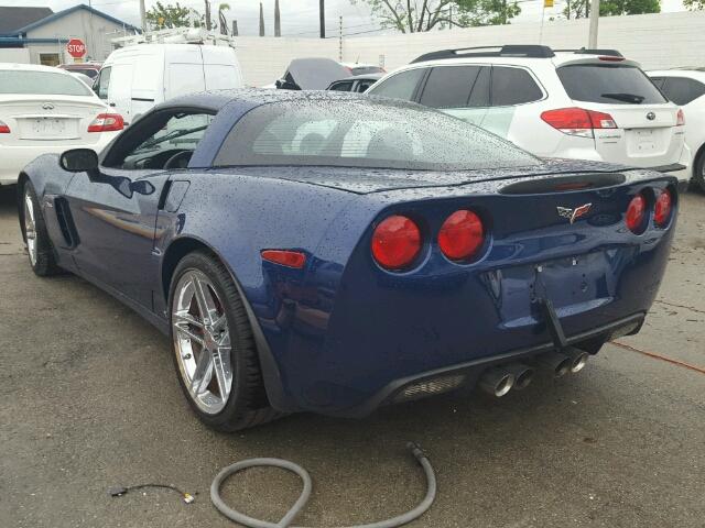 1G1YY26E175126867 - 2007 CHEVROLET CORVETTE Z BLUE photo 3