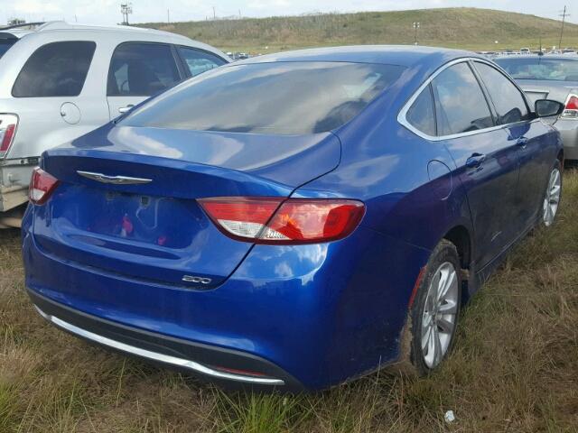 1C3CCCAB3GN169128 - 2016 CHRYSLER 200 LIMITE BLUE photo 4