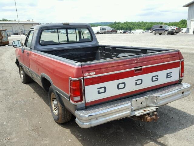 1B7GE16Y0MS204732 - 1991 DODGE D-SERIES D TWO TONE photo 3