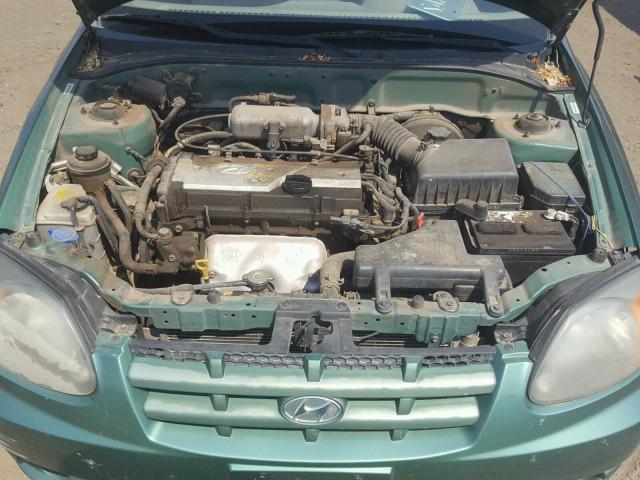 KMHCG35C05U359504 - 2005 HYUNDAI ACCENT GS GREEN photo 7