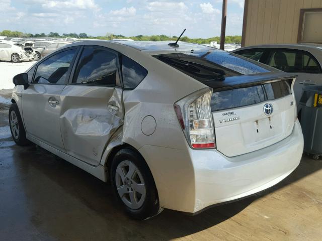 JTDKN3DU2A1237917 - 2010 TOYOTA PRIUS WHITE photo 3