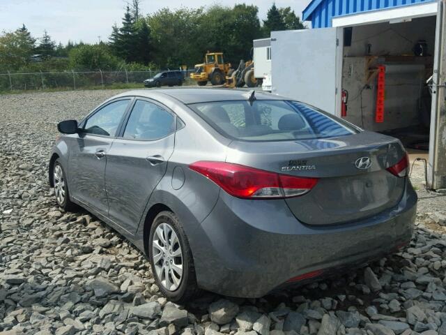 5NPDH4AE5DH356948 - 2013 HYUNDAI ELANTRA GL GRAY photo 3