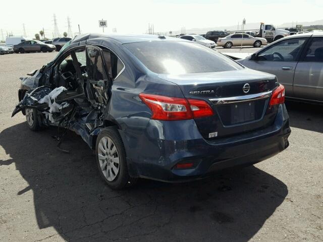 3N1AB7AP2GY236204 - 2016 NISSAN SENTRA S BLUE photo 3