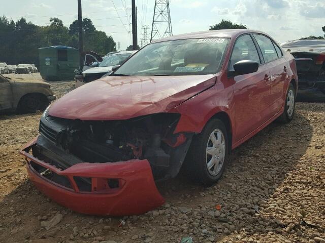 3VW2K7AJ1DM209766 - 2013 VOLKSWAGEN JETTA BASE RED photo 2