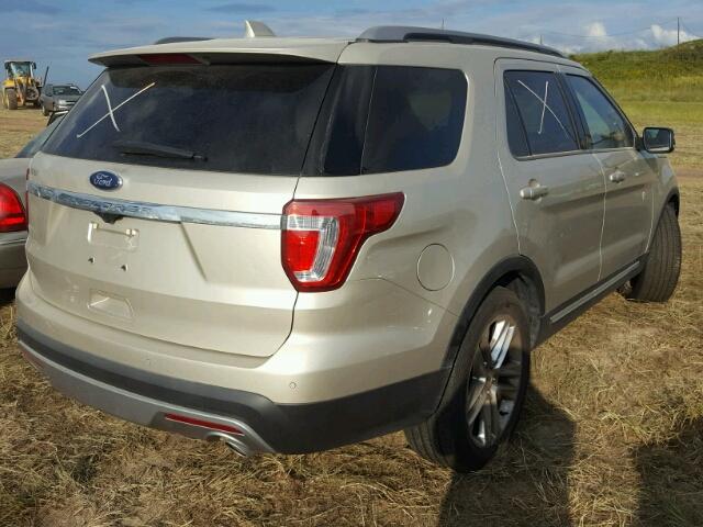 1FM5K7D81HGB39366 - 2017 FORD EXPLORER BEIGE photo 4