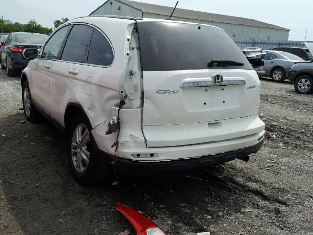 5J6RE4H70BL810368 - 2011 HONDA CR-V EXL WHITE photo 3