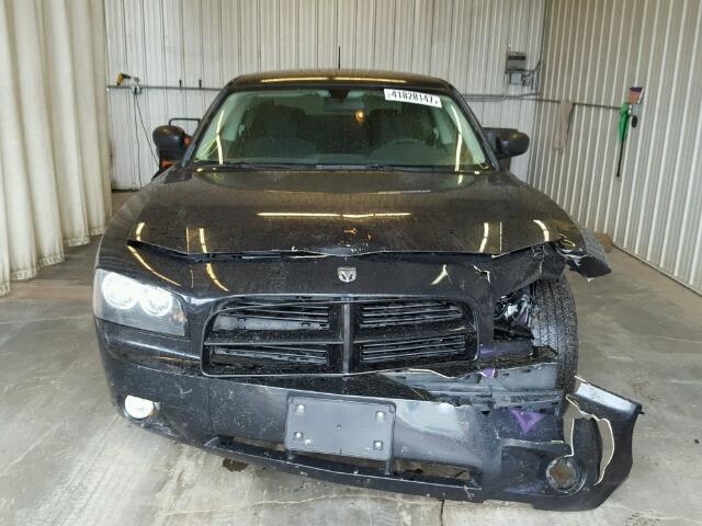 2B3KA43G38H228170 - 2008 DODGE CHARGER BLACK photo 9