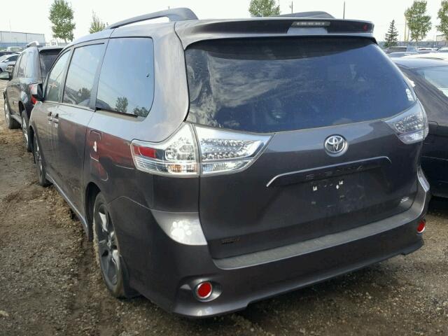 5TDXK3DC1GS730862 - 2016 TOYOTA SIENNA SE GRAY photo 3