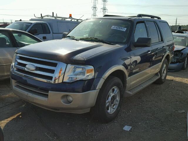 1FMFU17598LA20503 - 2008 FORD EXPEDITION BLUE photo 2