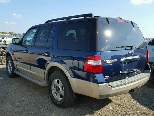 1FMFU17598LA20503 - 2008 FORD EXPEDITION BLUE photo 3