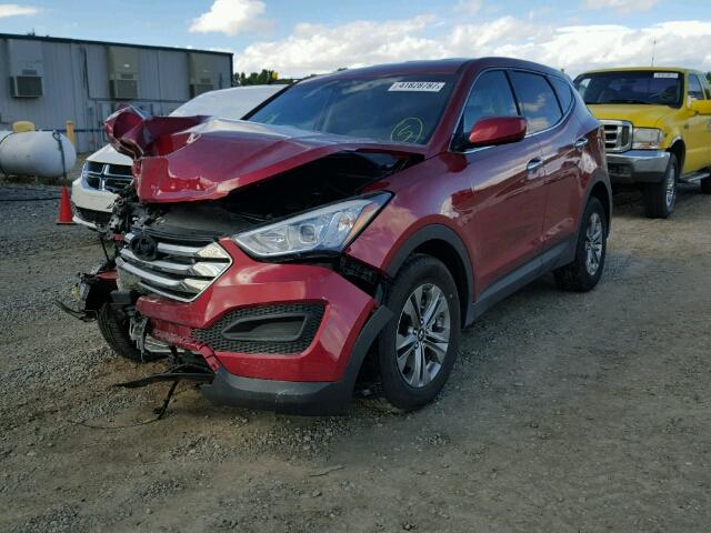 5XYZTDLB0GG376236 - 2016 HYUNDAI SANTA FE S BURGUNDY photo 2