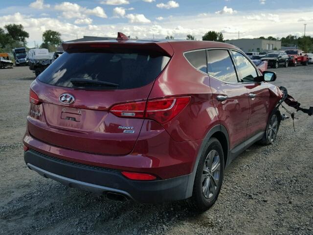 5XYZTDLB0GG376236 - 2016 HYUNDAI SANTA FE S BURGUNDY photo 4