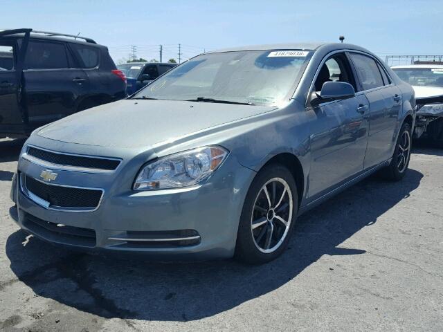 1G1ZH57B394199371 - 2009 CHEVROLET MALIBU 1LT TEAL photo 2